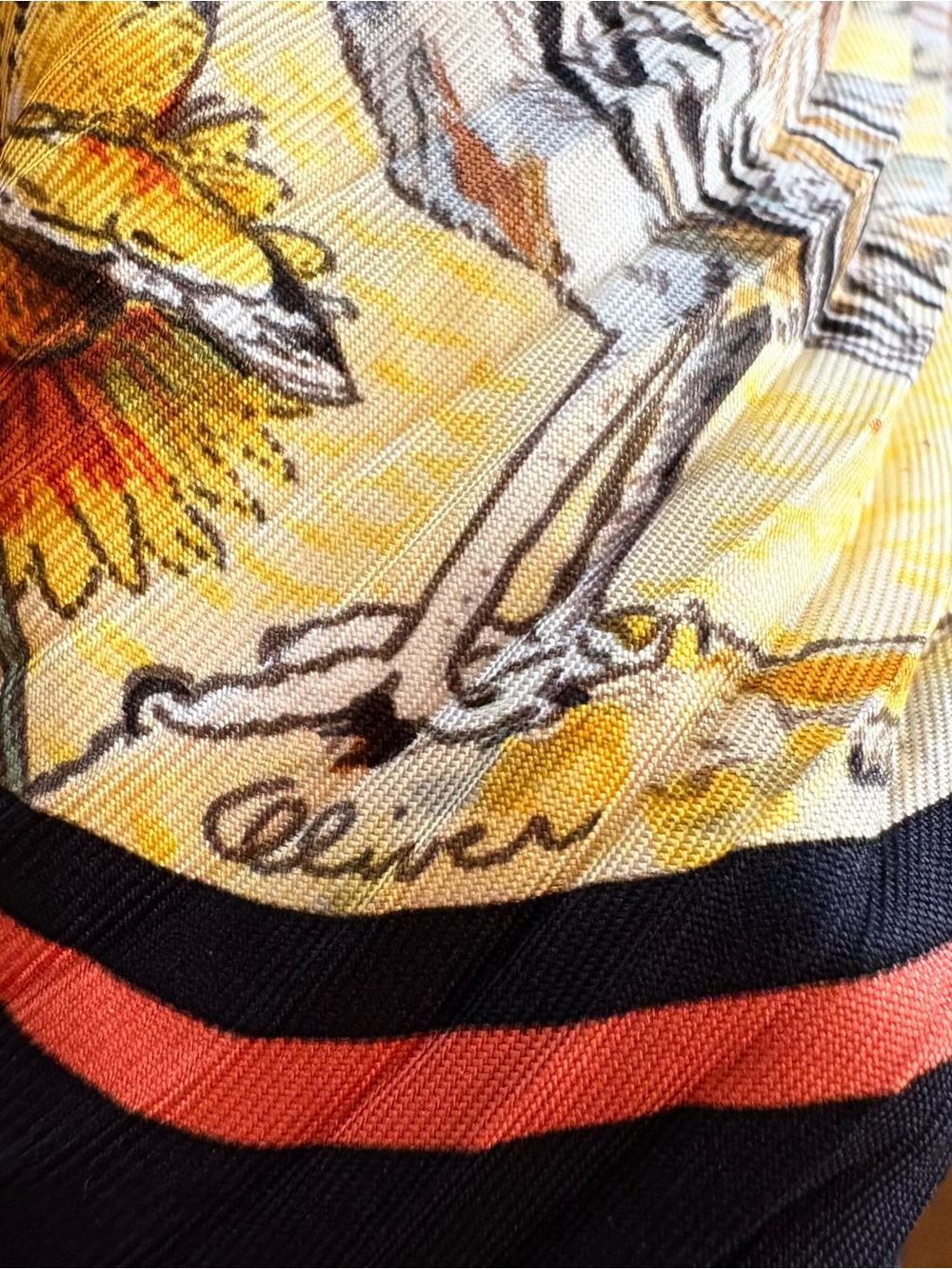 Rare Authentic Hermès Kermit Oliver Plisse Scarf - Picture 5 of 12